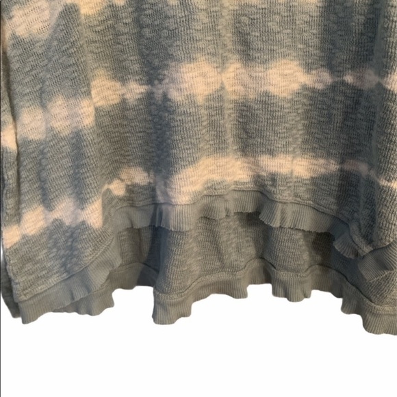 Anthropologie Left of Center Fela Tie Dye Waffle Knit Tunic Tee Size Small - Picture 5 of 7